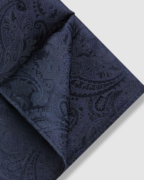 Silk Self Paisley Pocket Square